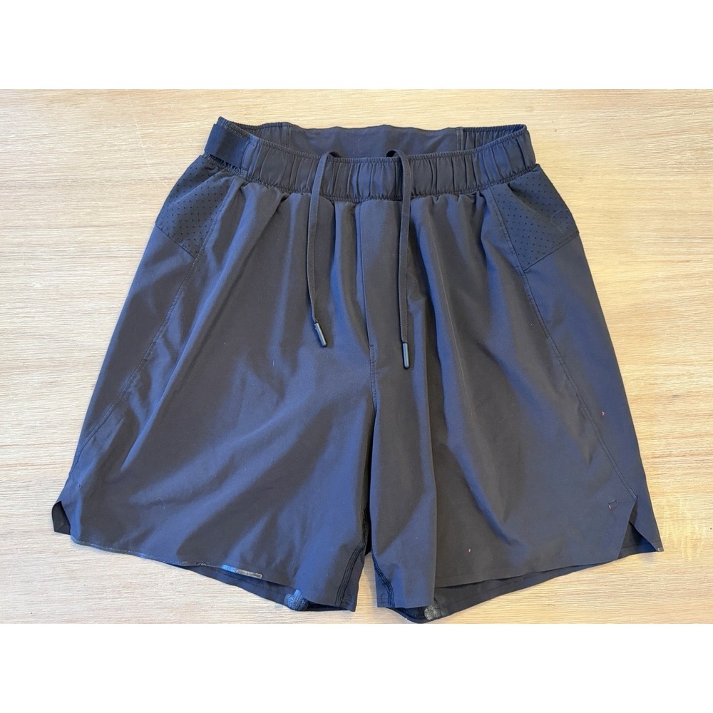 Lululemon Surge Running Athletic Gym Shorts Lined Mens Small S Black 5" Inseam